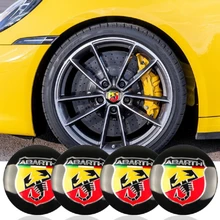 

4pcs Car Wheel Center Hub Cap Cover Car Wheel Center Sticker Car Exterior Decor For Abarth 500 Stilo Ducato Palio Bravo