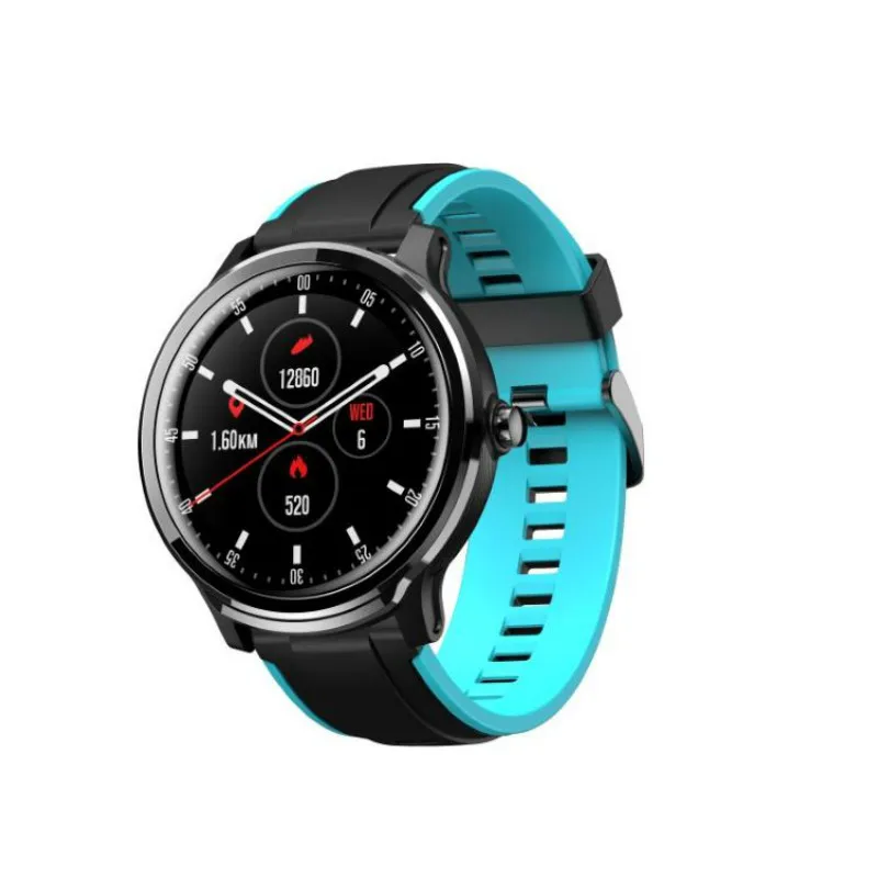 Black-Blue HX80 Смарт-часы для мужчин IP68 водонепроницаемый монитор сердечного ритма и артериального давления Смарт-часы фитнес-трекер модные часы - Цвет: Black-Blue