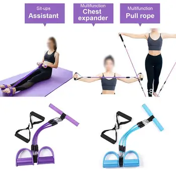 

Multifunctional Sit-Ups Assistant Chest Expander Pull Rope Abdominal Abdomen Pedal Puller Fitness Multifunctional Pull Rope