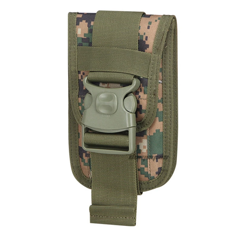 woodland digital Тактическая сумка для мобильного телефона, сумка с двойным слоем, Molle, военная охотничья сумка для телефона, для стрельбы, страйкбола, пейнтбола, Боевая сумка с ремнем - Цвет: woodland digital