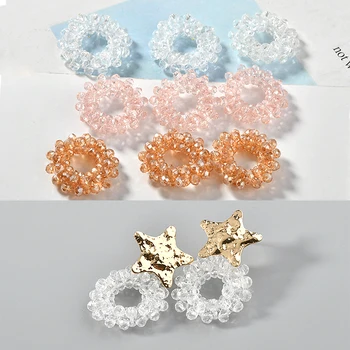 

Min order 12pcs/lot color print glass beads handmade weaving rounds shape beads diy jewelry earring/garment accessory