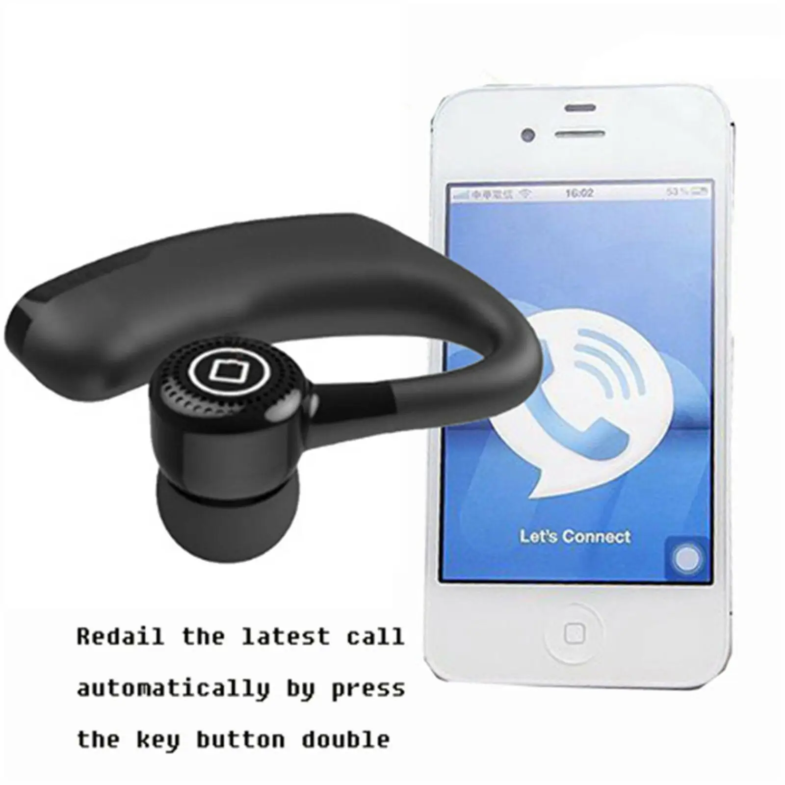 Wireless Stereo Earphone Bluetooth Headset Earpiece Noise Cancelling for LG V40 V30 V20 iPhone XR XS X Samsung S20 S10 S9 S8
