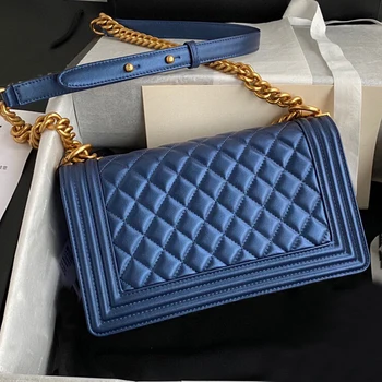 

Women luxury top quality Genuine leather shoulder bag women luxury handbags designer purse brand flap chain bag crossbody bags