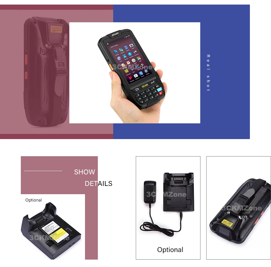 Pda android 7 сканер штрих-кодов беспроводной 2d wifi считыватель штрих-кодов Ручной терминал данных pda handhelds терминал Android сканер