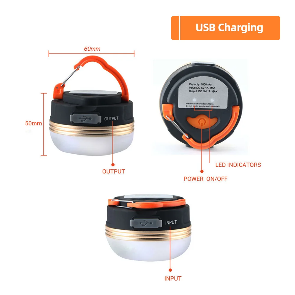 3W Mini Portable Camping Lights Outdoor Waterproof Super Bright Camping Tent Lamp with Hook USB Rechargeable Light Battery Light 3W Mini Portable Camping Lights Outdoor Waterproof Super Bright Camping Tent Lamp with Hook USB Rechargeable Light Battery Light