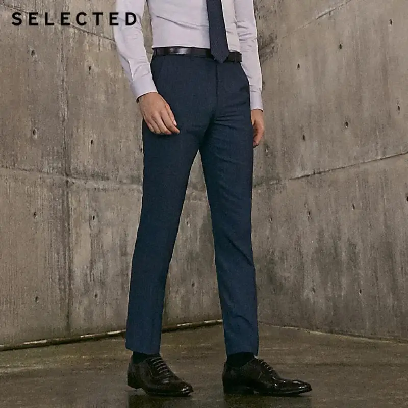 Выбранные Для мужчин Slim Fit темно узоров костюм со штанами ФУТБОЛКА | 41916A503 - Цвет: INSIGNIA BLUE