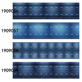 

(50 yards/lot) New arrival jeans style printed hair bows ribbon