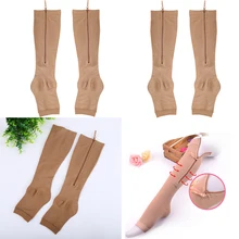 2 пары женских компрессионных носков до колена; эластичные гетры с открытым носком; вязаные высокие гетры; XXL