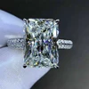 Huitan New Fashion Big Square Crystal Stone Women Wedding Bridal Ring Luxury Engagement Party Anniversary Best Gift Large Rings ► Photo 2/4