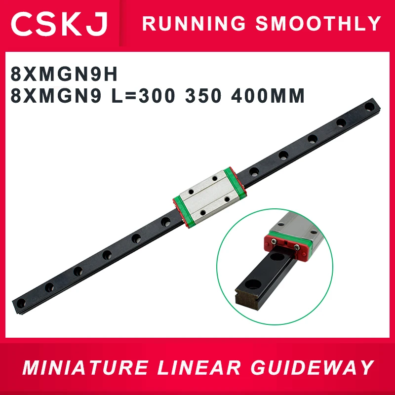 8PCS/Lot Voron 2.4 3D Printer Black Anodized Linear Rail MGN9H 300 350