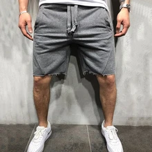 Мужские летние новые хлопковые шорты свободного кроя, мужские спортивные штаны до колен для фитнеса, мужские спортивные брендовые Короткие штаны для бега