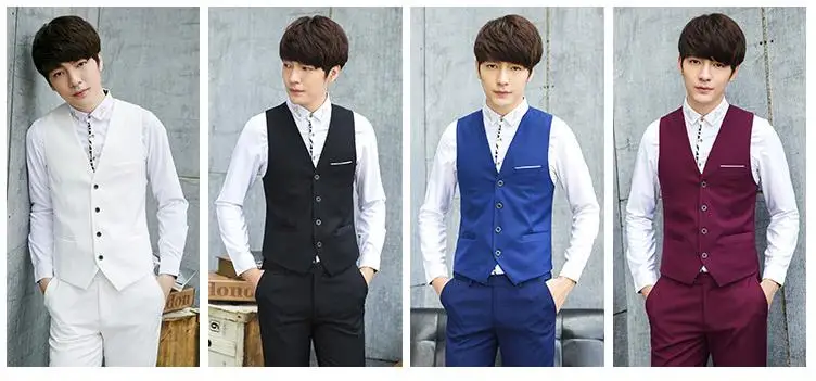 Mens Formal Waistcoat Business Dress Vest Solid Black Blue Red Men's Slim Fit Suit Vest V-neck Single Breasted Plus Size 5XL 6XL