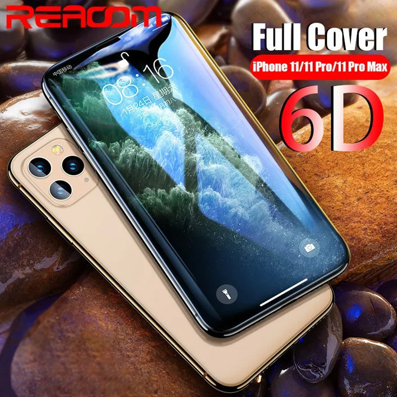 

REAOOM 6D Tempered Glass for iPhone 11 Pro Max iPhone11 Pro Screen Protective Glass Curve Edge Glass Film for iPhone 11 Pro Max