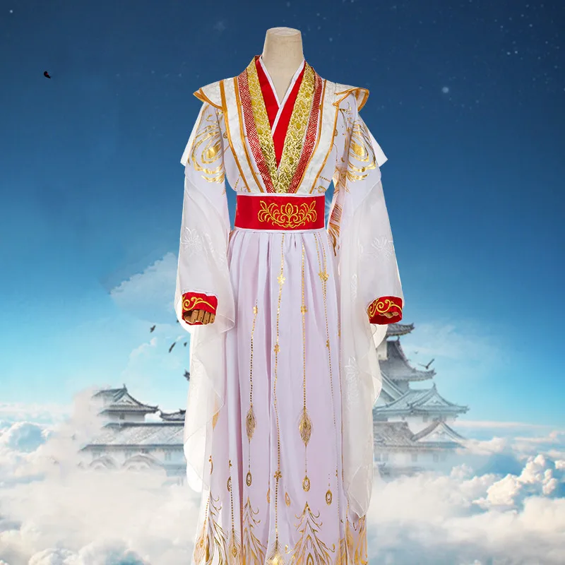 Chinese Anime Tian Guan Ci Fu Xie Lian Cos Costume Yue Shen Platinum Peacock Cosplay Costmes Hanfu Antique Clothing Full Set |