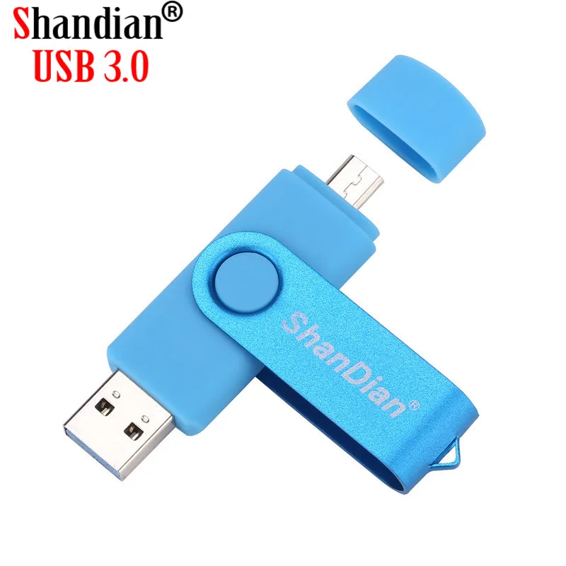 SHANDIAN USB 3 0 мобильный компьютер двойной OTG флэш накопитель 128 ГБ высокоскоростной