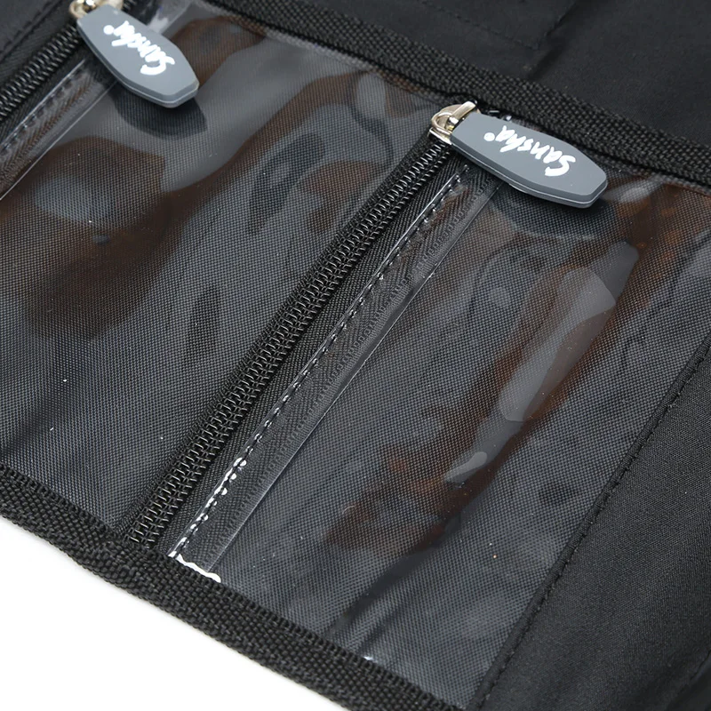 Sansha   High Quality Waterproof Hanging Makeup Bag Black Cosmetic  Wash Toiletry Bag       92AI0001P 5