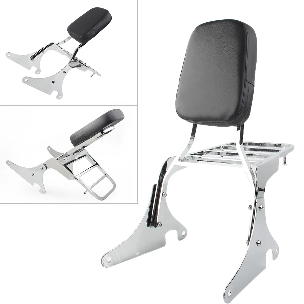 

VN400 VN800 Motorcycle Passenger Sissy Bar Backrest Luggage Rack Pad For Kawasaki Vulcan VN 400 800 1995-2012