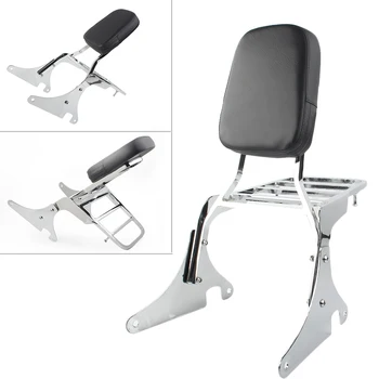 

VN400 VN800 Motorcycle Passenger Sissy Bar Backrest Luggage Rack Pad For Kawasaki Vulcan VN 400 800 1995-2012