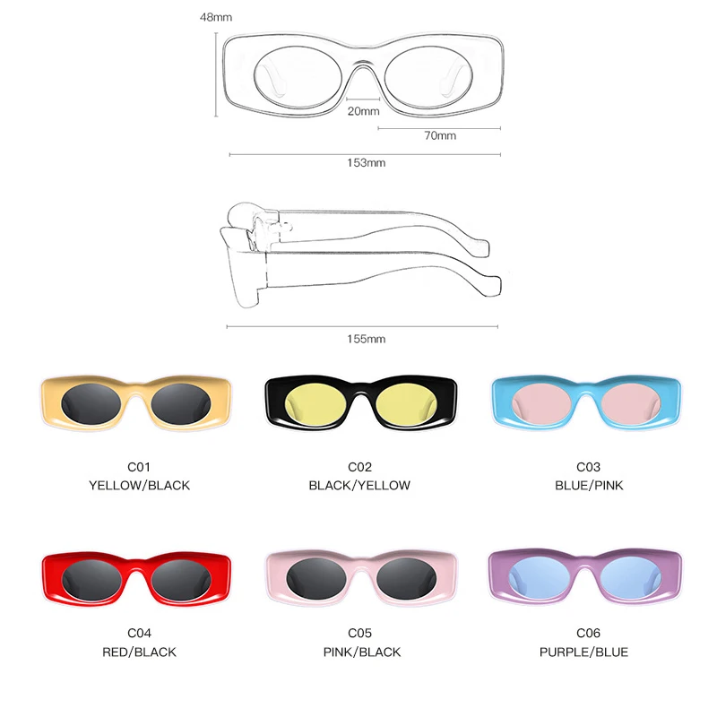 LeonLion Rectangle Oversized Sunglasses Women Brand Eyewear Women/Men Punk Glasses for Women Retro Lunette Soleil Homme_voghion.com