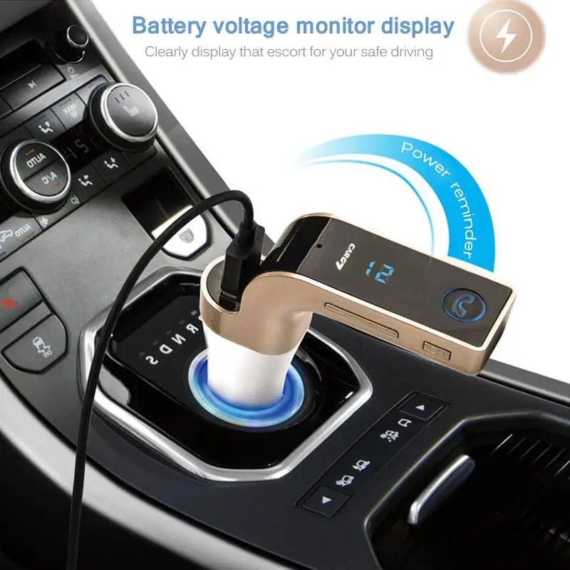 20 шт. беспроводной Bluetooth FM передатчик G7+ AUX модулятор Автомобильный комплект MP3-плеер SD USB красный светодиод