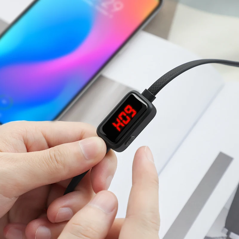 HOCO S4, 18 шт./лот,, светодиодный usb-кабель с цифровым дисплеем для iPhone, кабель типа C, микрокабель для samsung USB-C