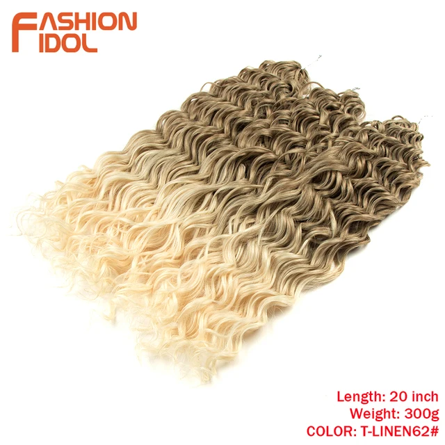 Deep Wavy Twist Crochet Hair Synthetic Afro Curly Hair Crochet Braids High Temperature Fiber Braiding Hair Extensions For Women T-LINEN62