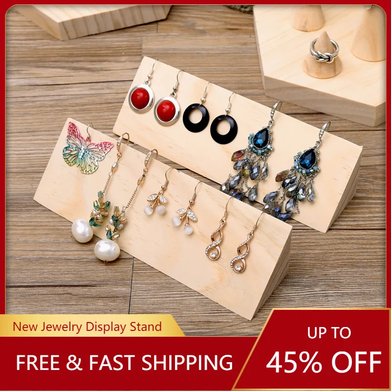 

Деревянный лоток для ювелирных изделий, подставка для сережек, витрина, реквизит для ювелирных изделий