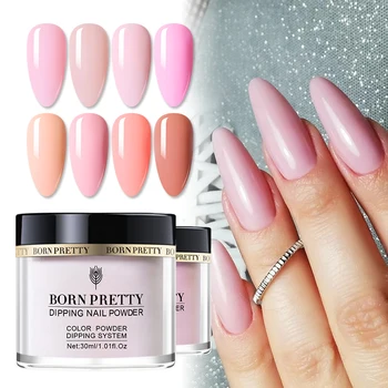 

BORN PRETTY 30ML Dipping Nail Powder Pure Nail Color Fast Dry Nature Dry Colorful Nail Glitter Dust Power Nail Art Decoration