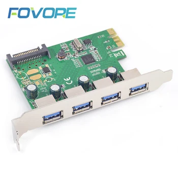 

USB controller PCI Adapter 4 port USB3.0 to PCIe Adapter Expansion Card PCI-e x1 to USB 3 Converter NEC chip
