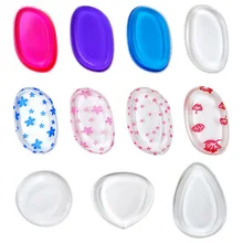 Прозрачный силикагель пуховка желе пуховка для макияжа пуховка красота инструмент простой в использовании прекрасный круглый романтическая форма листа