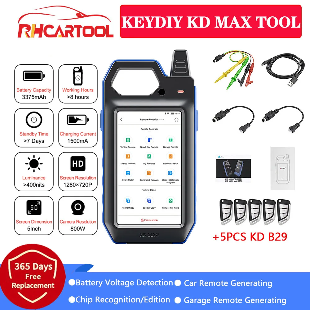 Программатор автомобильных ключей KD MAX OBD2 KEYDIY Мультифункциональный пульт