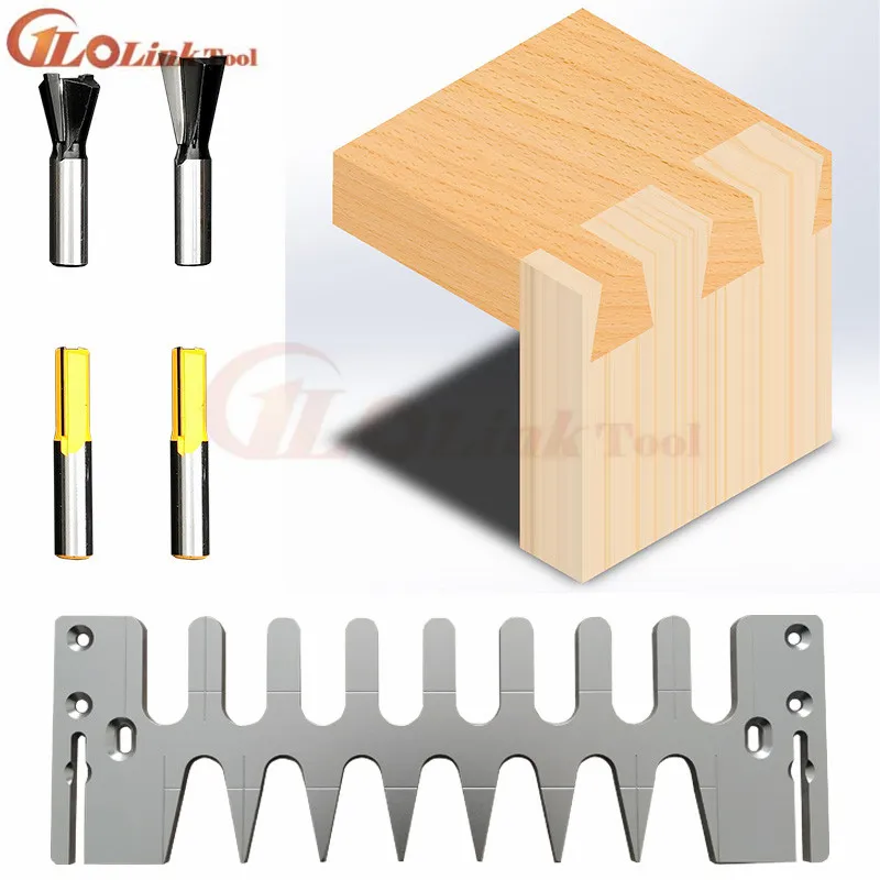US $7.35 1215 16 Dovetail Template Router Template Kit Template Drawing Kit Dovetail Template Router for woodworking carpenter tools
