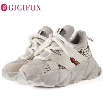 

GIGIFOX 2020 Dropship INS HOT Genuine leather Patchwork Big size 42 Fashion Shoes Sneakers Flats Women
