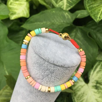 

Light Color Heterochromatic Metal Bracelet,Knitting Button Bracelet,Beach For Women Fashion Jewelry Bracelet Gifts