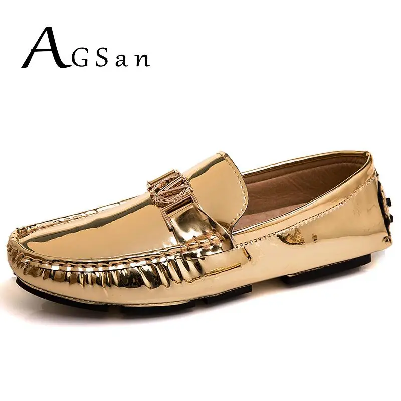 gold moccasins