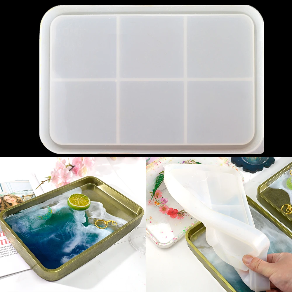 Resin Tray Molds,silicone Molds For Epoxy Resin Rectangle Rolling