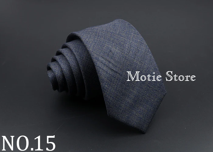 Herren-Krawatten, 6 cm, klassisches Polyester, handgefertigt, schmale Krawatten, gestreift, schmaler Kragen, schmal, schwarz, grau, blau, lässig, karierte Krawatte, Geschenk – Detail 16