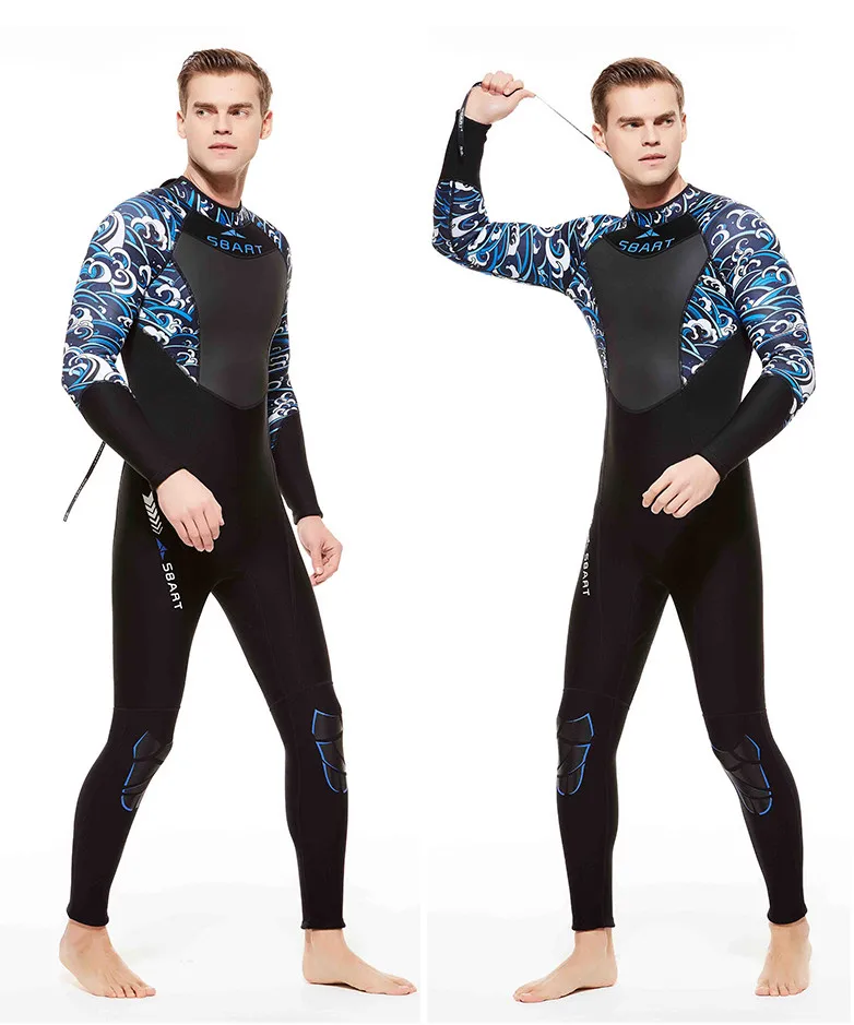 Sbart 3 мм полный гидрокостюм из неопрена пара для подводной охоты, серфинга Дайвинг костюм подводное погружение цельный Защита от солнца толстые гидрокостюмы