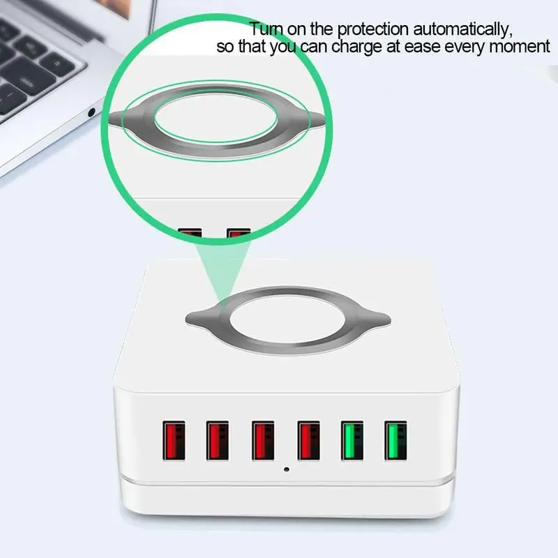 Универсальный usb-хаб QC3.0 с 6 портами, быстрое зарядное устройство USB, 5 В/2,4 А, концентратор для мобильных устройств, быстрая док-станция, Подставка для зарядки, зарядка, телефон M2F2