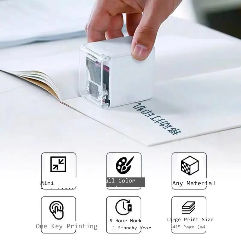 Jelly Sisir Mini Mobile Printer Warna 