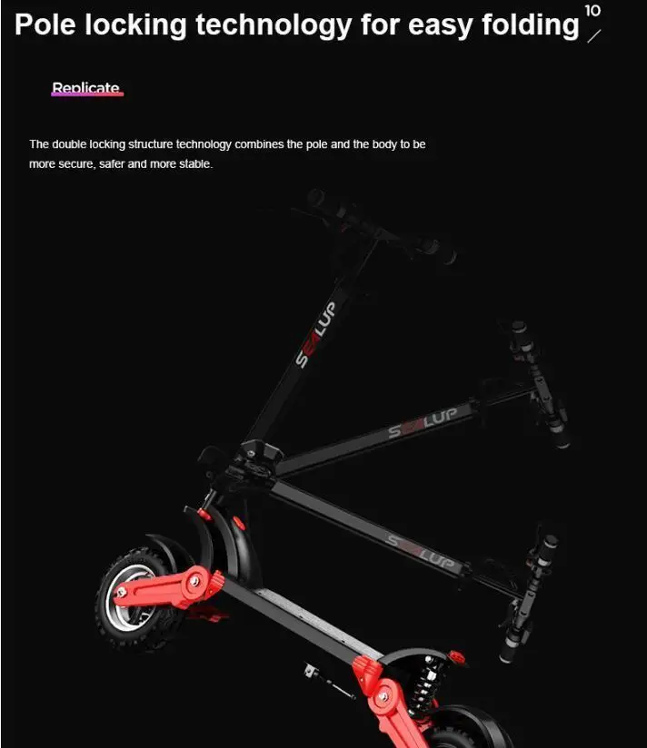 Foldable Electric Skateboard Two Wheels Electric Scooters Off Road Single Drive 500W 48V 35KMH Powerful Electric Bike (19)