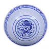 Chinese Dragon Fine Blue and White Porcelain Rice Pattern Bowls Cereal Bowls Rice Bowls Jingdezhen China Soup Bowl Fruit Bowl 2