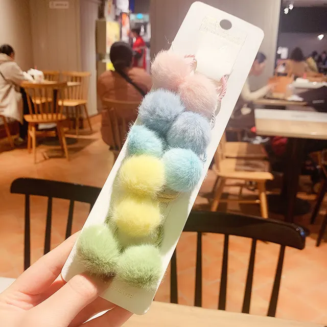 10/20/24 Pcs/Set Baby Girls Cute Cartoon Flower Scrunchies Rubber Bands Children Lovely Elastic Hair Bands Kids Hair Accessories hair ball-B-10 Pcs