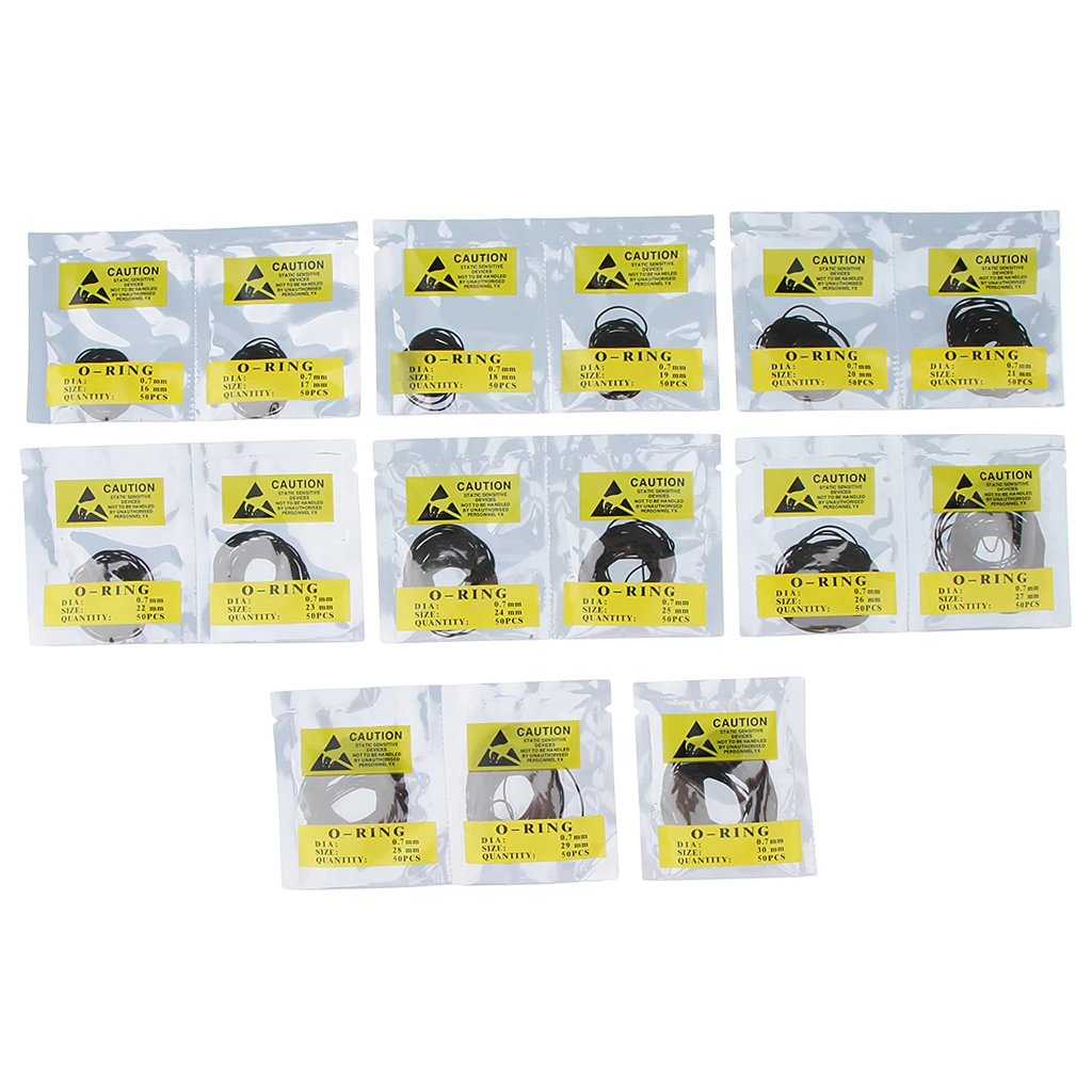 Blesiya 750pcs Lot Watch Back Rubber Gasket O Ring Silicone Seal Replacement