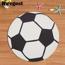 Thregost Противоскользящий коврик с геометрическим рисунком Фланелевые домашние коврики мягкие круглые коврики для детской комнаты моющиеся