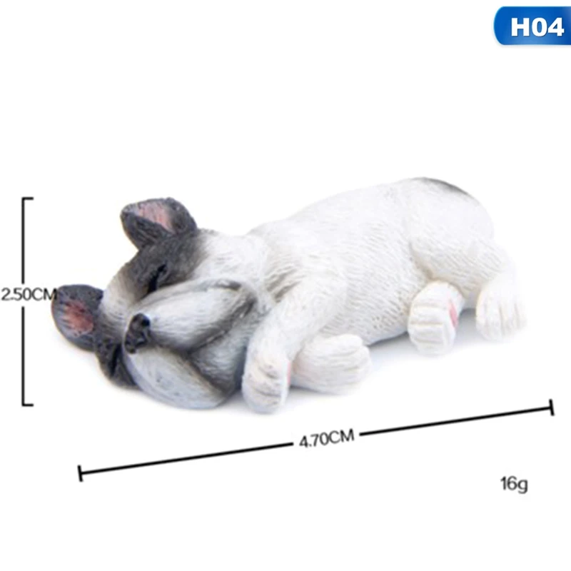 4 3D Французский бульдог магнит Милая Спящая собака доска для надписей на холодильник магниты для украшения для офиса дома - Цвет: 4