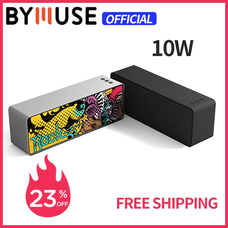 Bluetooth Колонка BYMUSE F2 10 Вт AUX/TF/USB|Портативные колонки| |