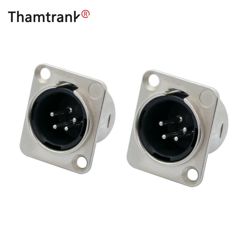 1 шт. XLR 4 контактный разъем для аудиопровода монтажа на панели Штекерный Socekt