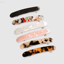 AOMU, Корейская винтажная акриловая заколка для волос с уксусной кислотой, длинные заколки, цветные, металлические, золотые заколки для волос, для женщин, Acce