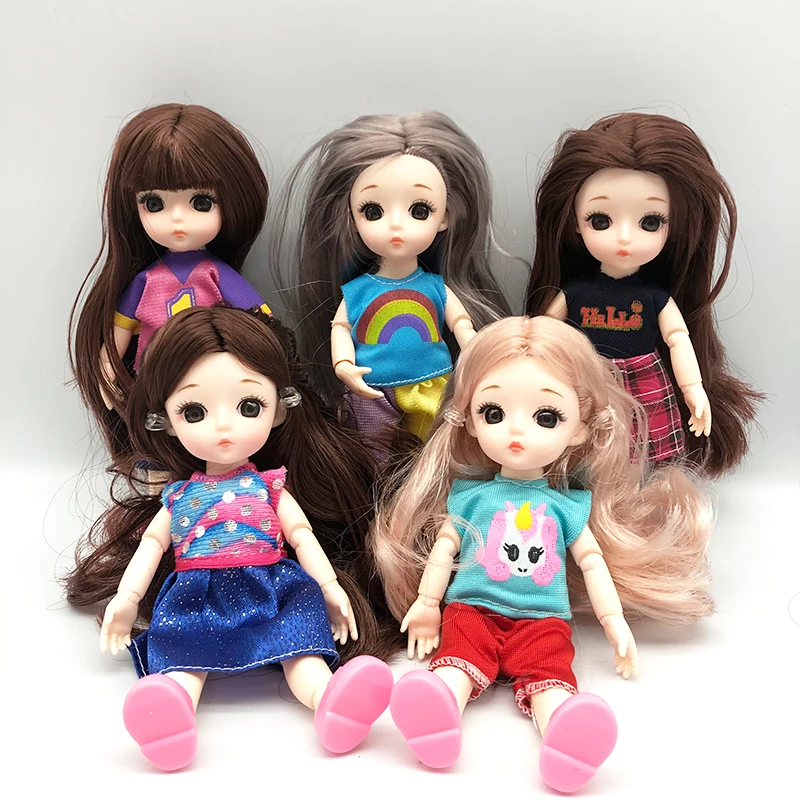 Женская кукла 16 см BJD куклы 13 подвижные Соединенные женские тела с модным платьем